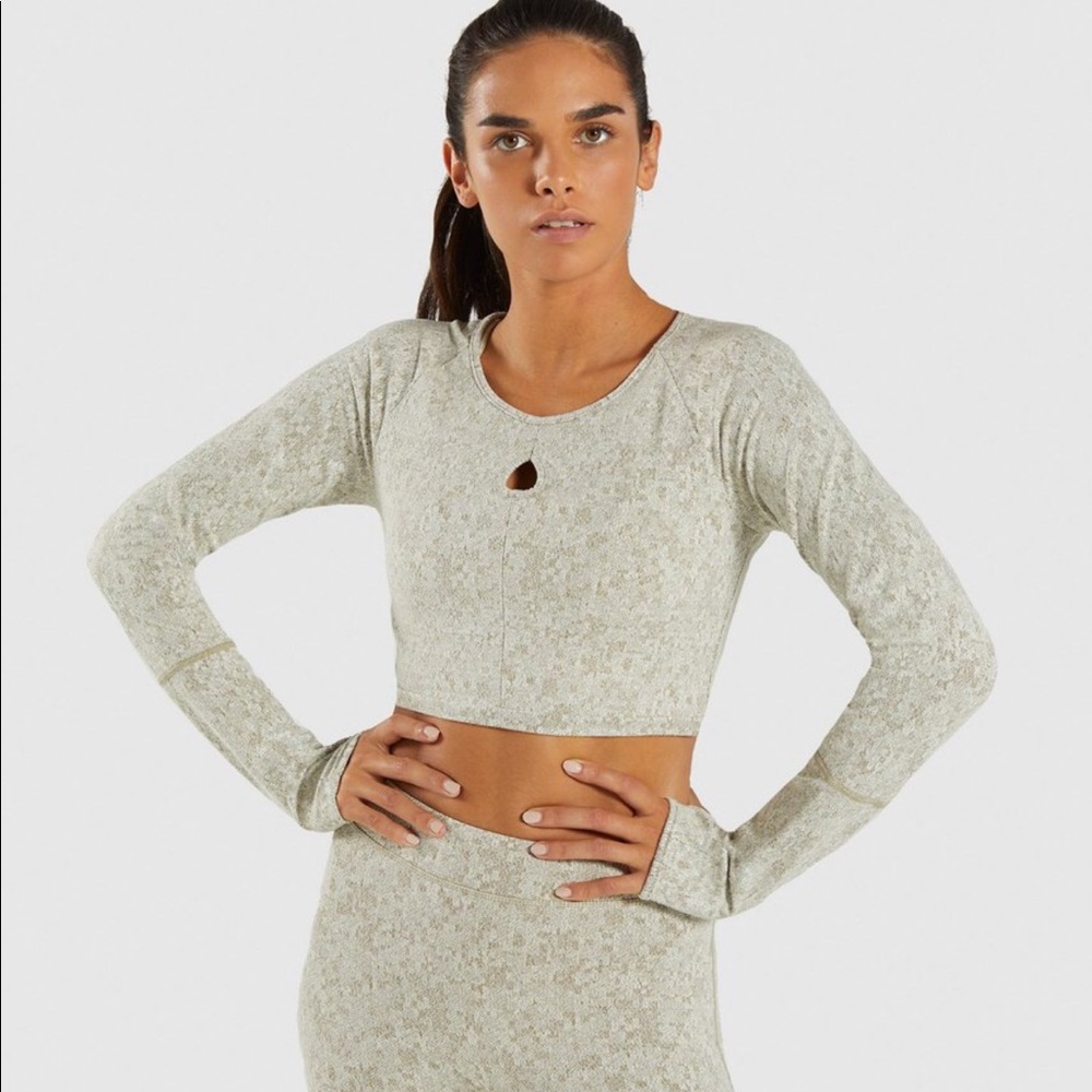 Gymshark Khaki Fleur Set